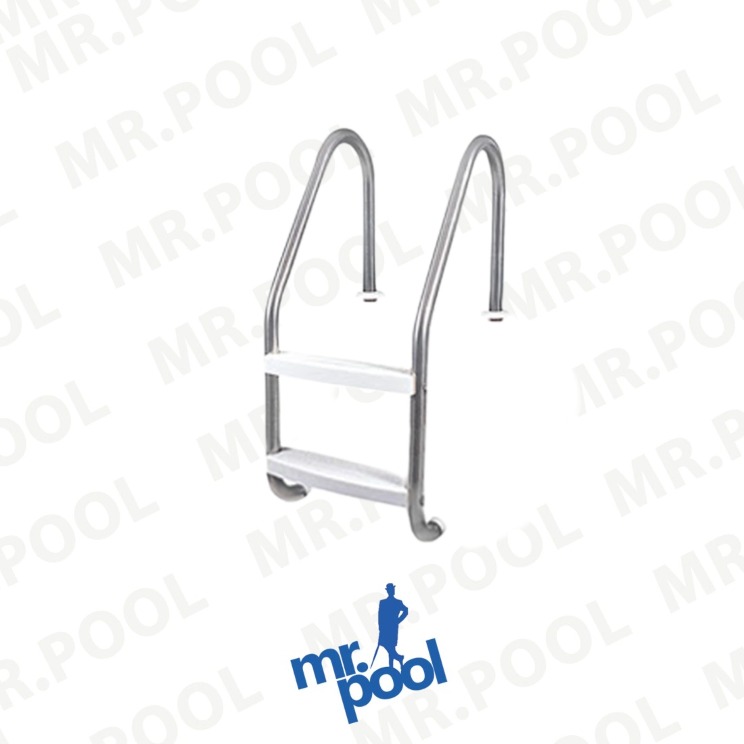 InShot_20240512_162645387 نردبان استخری دو پله استیل-پلاستیک استاندارد - Image 1